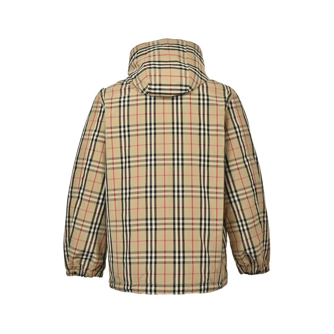 Burberry Reversible Check Equestrian Wind Jacket - back view
