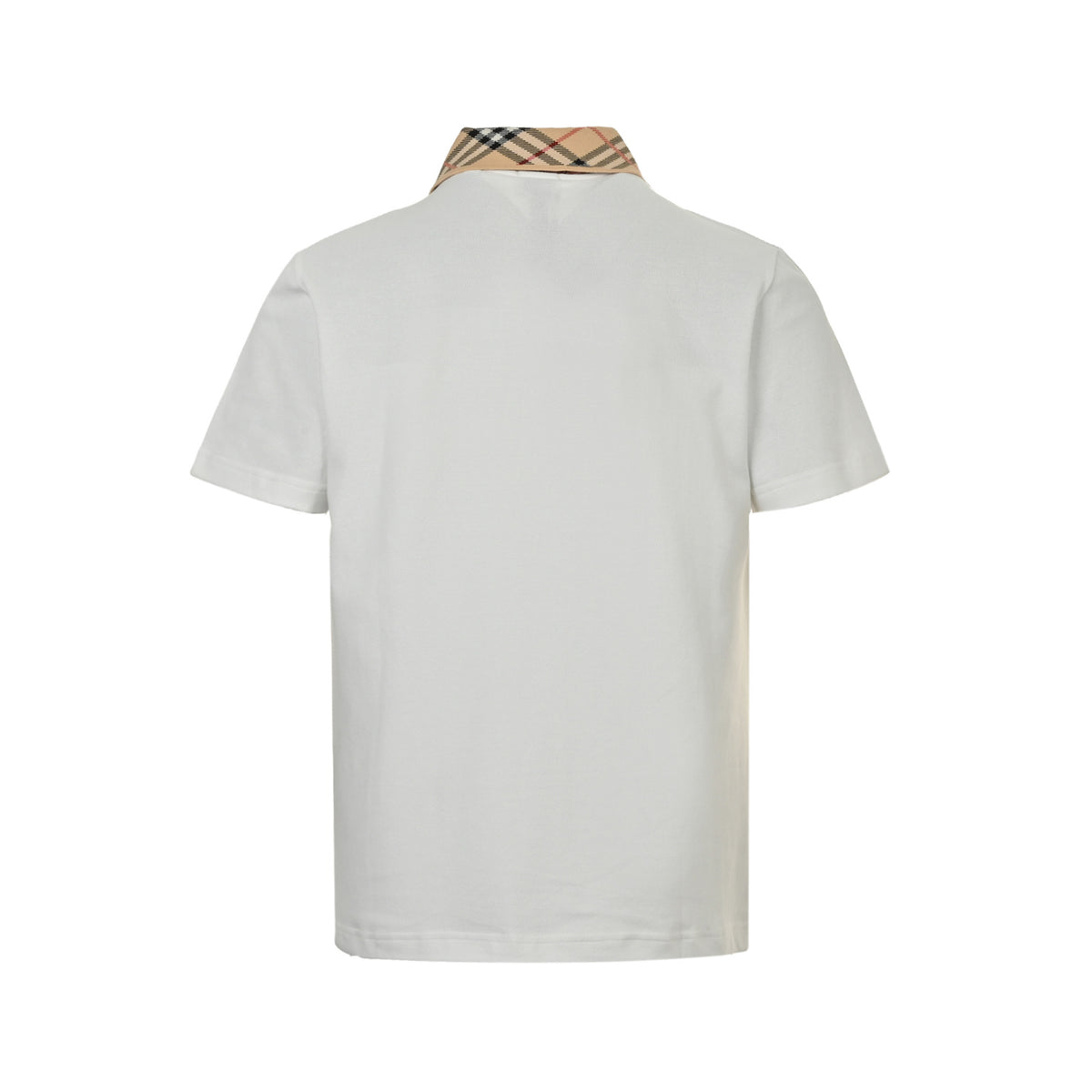 Burberry Badge Check-Collar Polo Shirt - back view