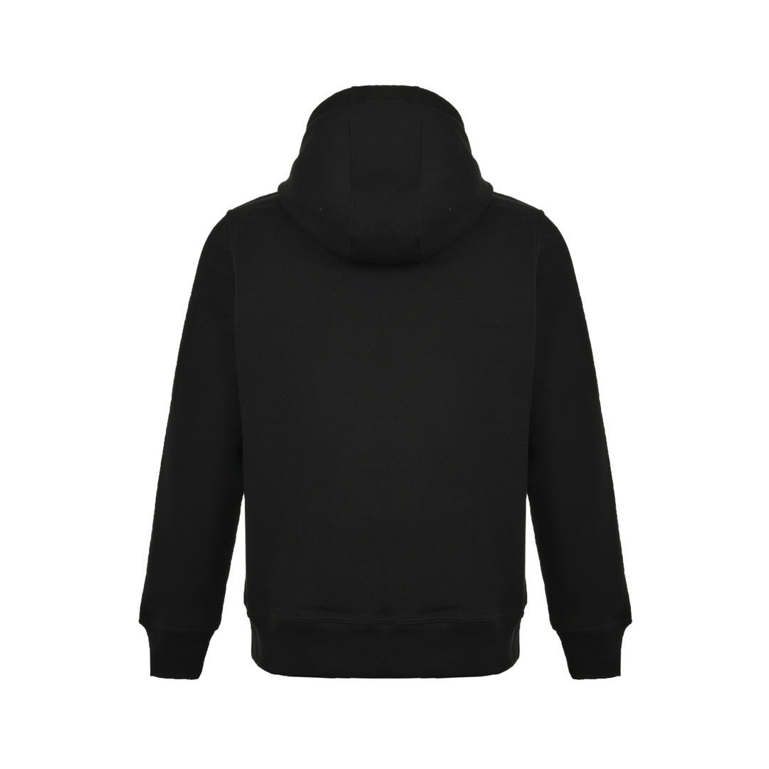 Burberry B-Logo Check-Lined Zip Hoodie - back view